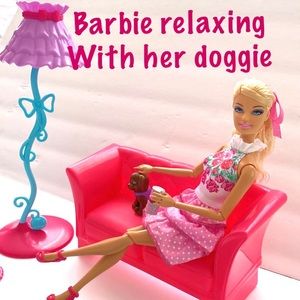 Barbie W Vintage Rug living room set